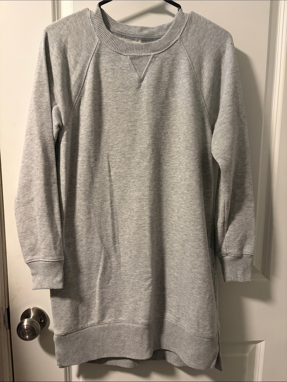 aerie Heather Gray Longline Crewneck Sweater Dress